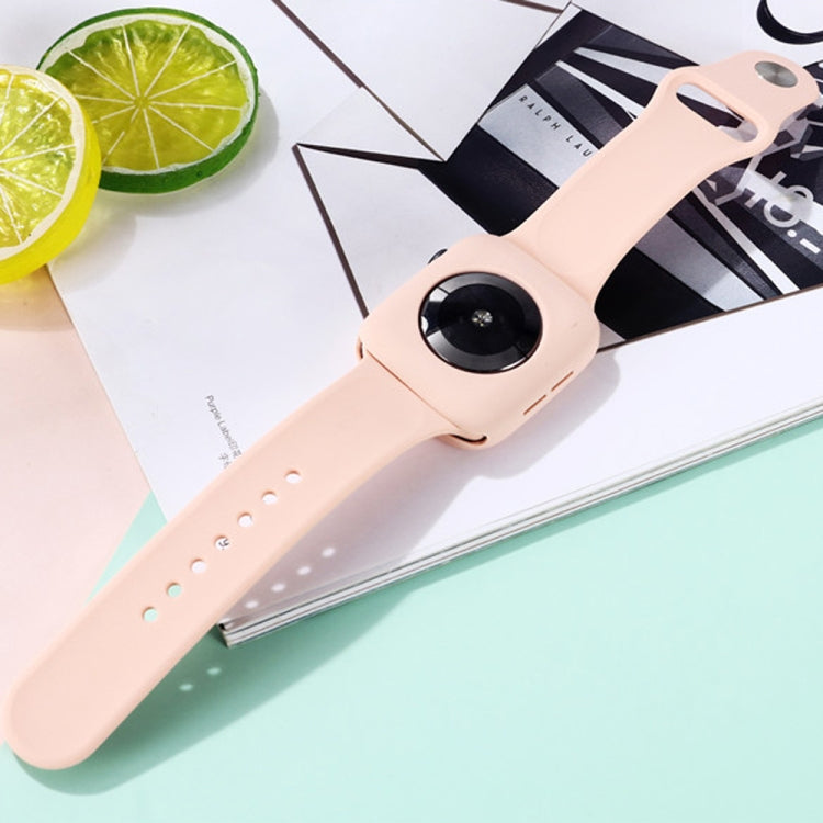 Silicone Watch Band + Watch Protective Case Set For Apple Watch Series 7 45mm (Pine Needle Green) - Watch Cases by buy2fix | Online Shopping UK | buy2fix
