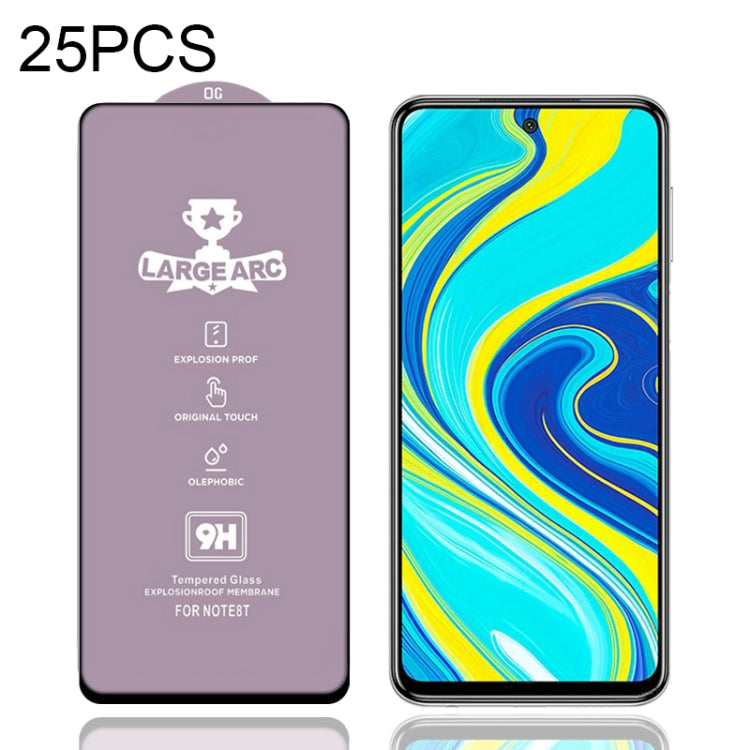 For Xiaomi Redmi Note 9S / Note 10 Lite 25 PCS 9H HD Large Arc High Alumina Full Screen Tempered Glass Film - by buy2fix | Online Shopping UK | buy2fix