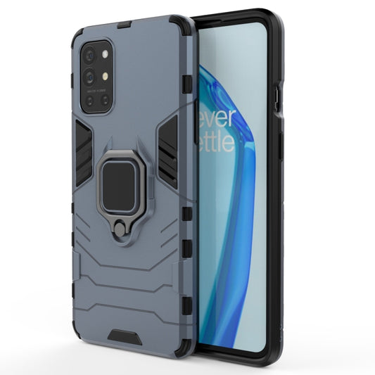For OnePlus 9R Shockproof PC + TPU Protective Case with Magnetic Ring Holder(Navy Blue) by buy2fix