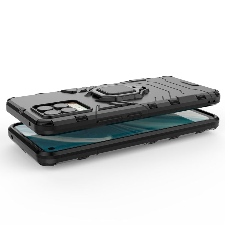 For OPPO Realme 8 Shockproof PC + TPU Protective Case with Magnetic Ring Holder(Navy Blue) - Realme Cases by buy2fix | Online Shopping UK | buy2fix