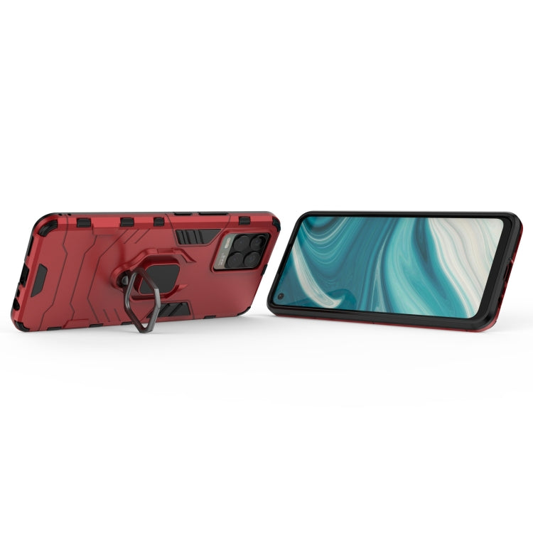 For OPPO Realme 8 Shockproof PC + TPU Protective Case with Magnetic Ring Holder(Red) - Realme Cases by buy2fix | Online Shopping UK | buy2fix