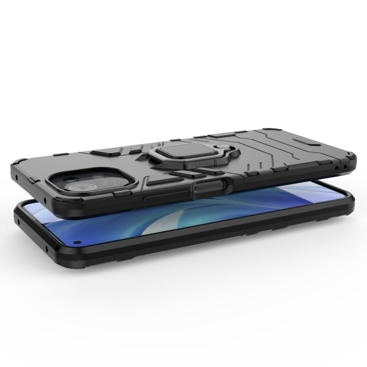 For Xiaomi Mi 11 Lite Shockproof PC + TPU Protective Case with Magnetic Ring Holder(Black) - Xiaomi Cases by buy2fix | Online Shopping UK | buy2fix