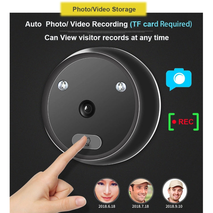 R11 2.4 inch TFT LCD Display Night Vision Photo Video Electronic Cat Eye Doorbell - Video DoorBell by buy2fix | Online Shopping UK | buy2fix