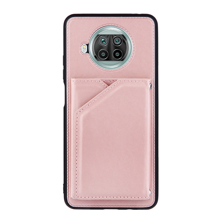 For Xiaomi Mi 10T Lite 5G Skin Feel PU + TPU + PC Back Cover Shockproof Case with Card Slots & Holder & Photo Frame(Rose Gold) - Xiaomi Cases by buy2fix | Online Shopping UK | buy2fix