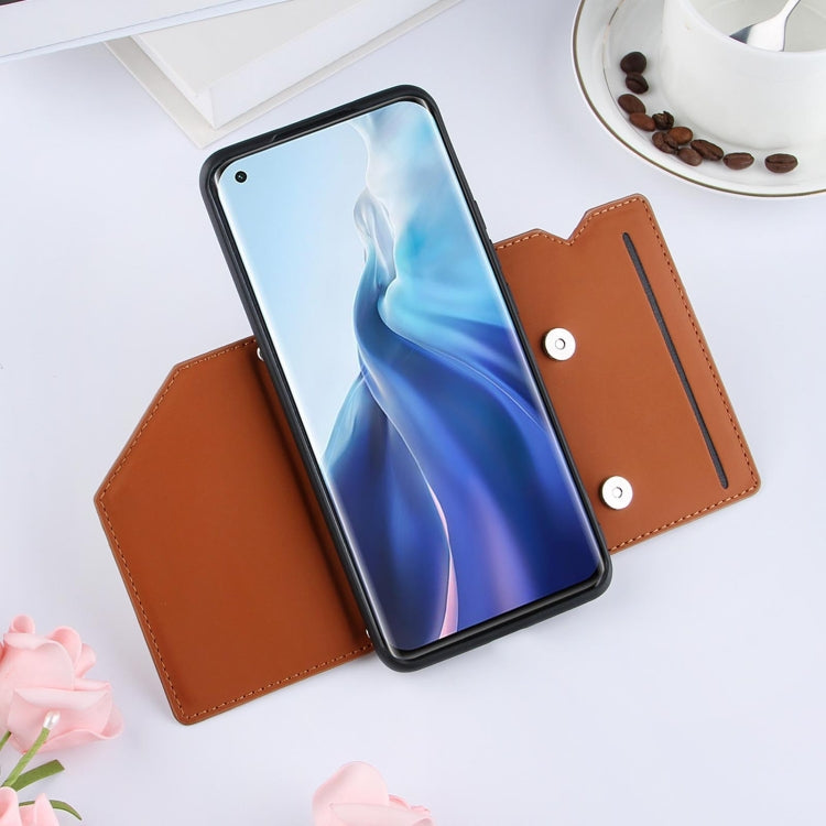 For Xiaomi Mi 11 Skin Feel PU + TPU + PC Back Cover Shockproof Case with Card Slots & Holder & Photo Frame(Brown) by buy2fix