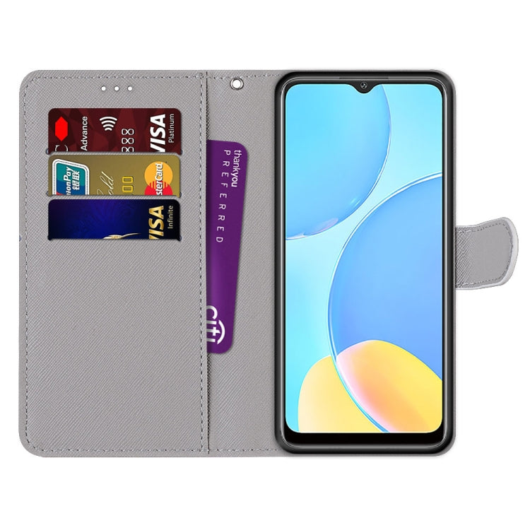 For OPPO A15 / A15s Coloured Drawing Cross Texture Horizontal Flip PU Leather Case with Holder & Card Slots & Wallet & Lanyard(Pink Hands Heart) - OPPO Cases by buy2fix | Online Shopping UK | buy2fix