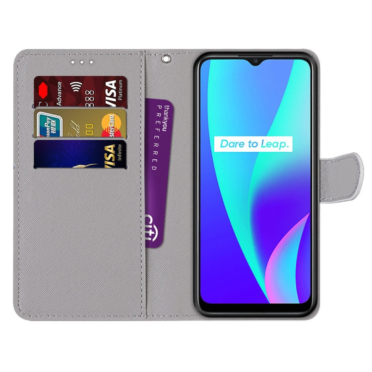 For OPPO Realme C15 / C12 / C25 / 7i (Global) / Narzo 20 / 30A Coloured Drawing Cross Texture Horizontal Flip PU Leather Case with Holder & Card Slots & Wallet & Lanyard(Yellow Black Logo) - Realme Cases by buy2fix | Online Shopping UK | buy2fix