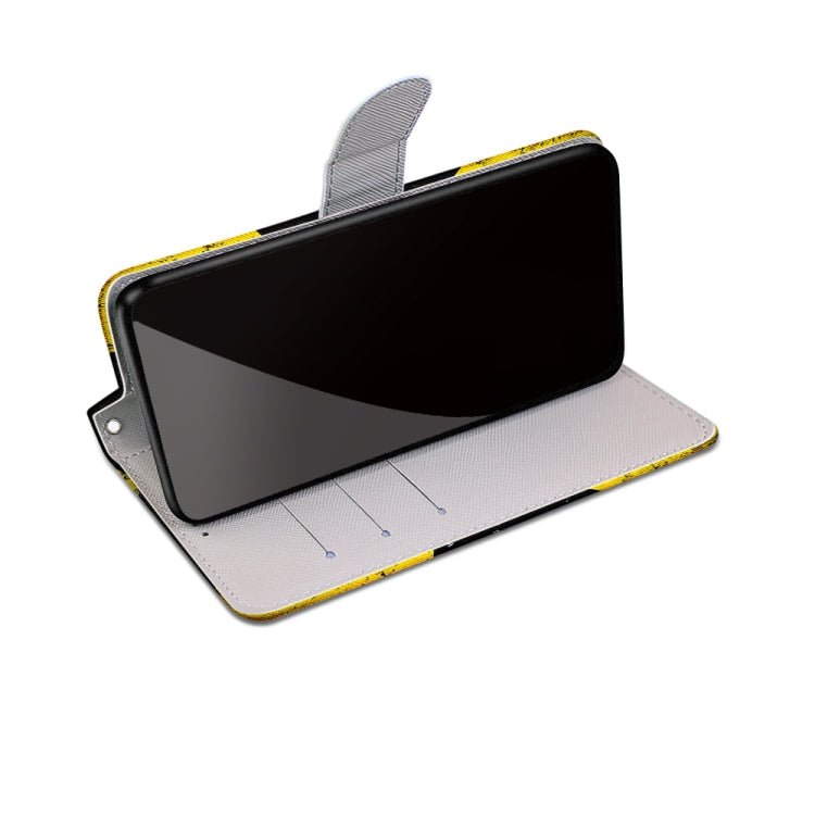 For OPPO Realme C15 / C12 / C25 / 7i (Global) / Narzo 20 / 30A Coloured Drawing Cross Texture Horizontal Flip PU Leather Case with Holder & Card Slots & Wallet & Lanyard(Yellow Black Logo) - Realme Cases by buy2fix | Online Shopping UK | buy2fix