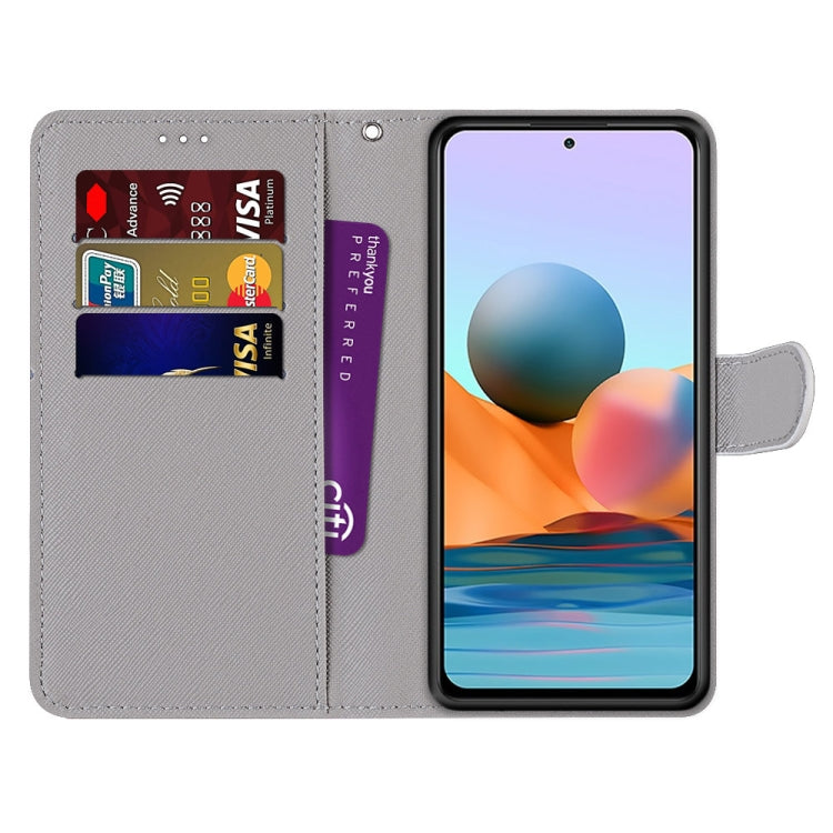 For Xiaomi Redmi Note 10 Pro Max / Note 10 Pro Coloured Drawing Cross Texture Horizontal Flip PU Leather Case with Holder & Card Slots & Wallet & Lanyard(Gradient Colorful Flower) - Xiaomi Cases by buy2fix | Online Shopping UK | buy2fix