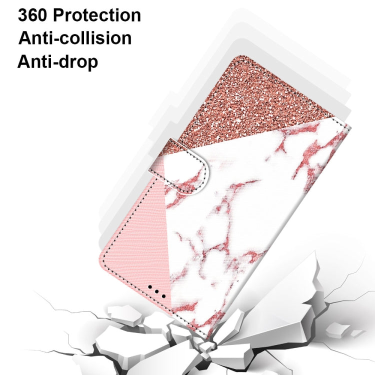 For Nokia 5.4 Coloured Drawing Cross Texture Horizontal Flip PU Leather Case with Holder & Card Slots & Wallet & Lanyard(Pink Stone Texture) - Nokia Cases by buy2fix | Online Shopping UK | buy2fix
