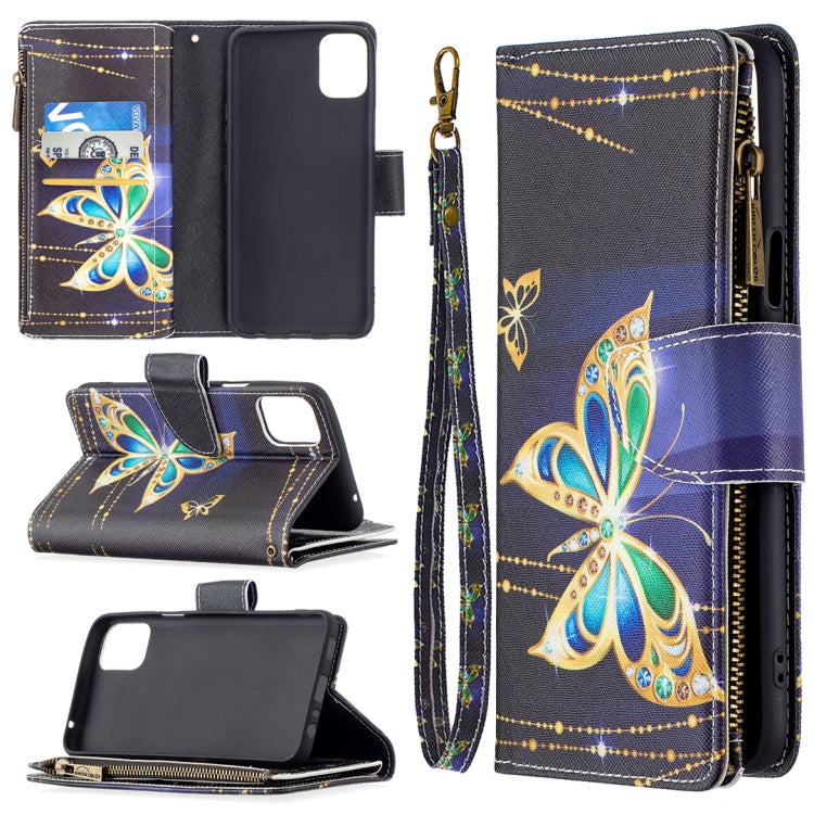 For LG K42 Colored Drawing Pattern Zipper Horizontal Flip Leather Case with Holder & Card Slots & Wallet(Big Butterfly) - LG Cases by buy2fix | Online Shopping UK | buy2fix