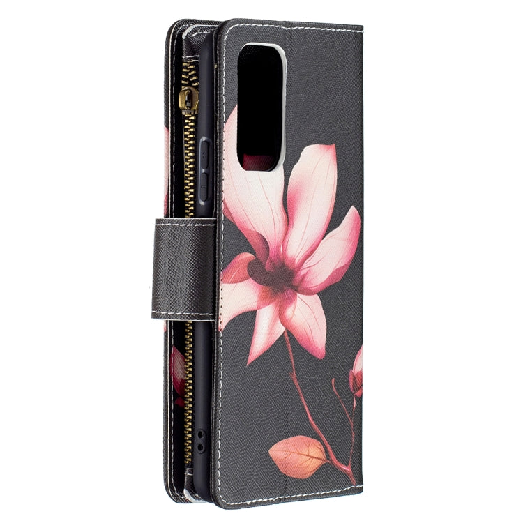 For Xiaomi Redmi Note 10 Pro Colored Drawing Pattern Zipper Horizontal Flip Leather Case with Holder & Card Slots & Wallet(Lotus) - Xiaomi Cases by buy2fix | Online Shopping UK | buy2fix