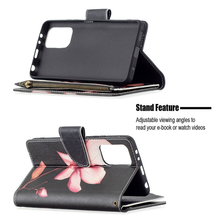 For Xiaomi Redmi Note 10 Pro Colored Drawing Pattern Zipper Horizontal Flip Leather Case with Holder & Card Slots & Wallet(Lotus) - Xiaomi Cases by buy2fix | Online Shopping UK | buy2fix