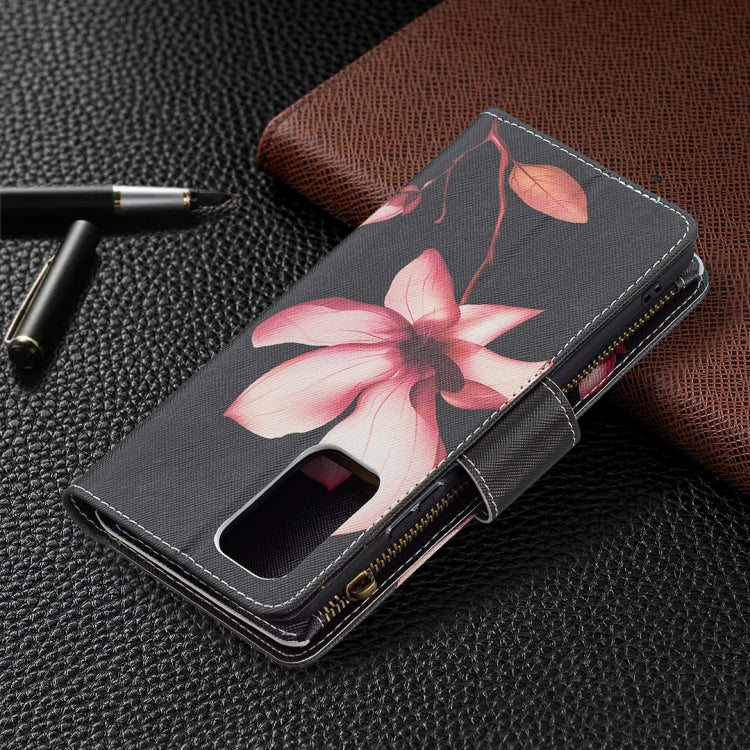 For Xiaomi Redmi Note 10 Pro Colored Drawing Pattern Zipper Horizontal Flip Leather Case with Holder & Card Slots & Wallet(Lotus) - Xiaomi Cases by buy2fix | Online Shopping UK | buy2fix