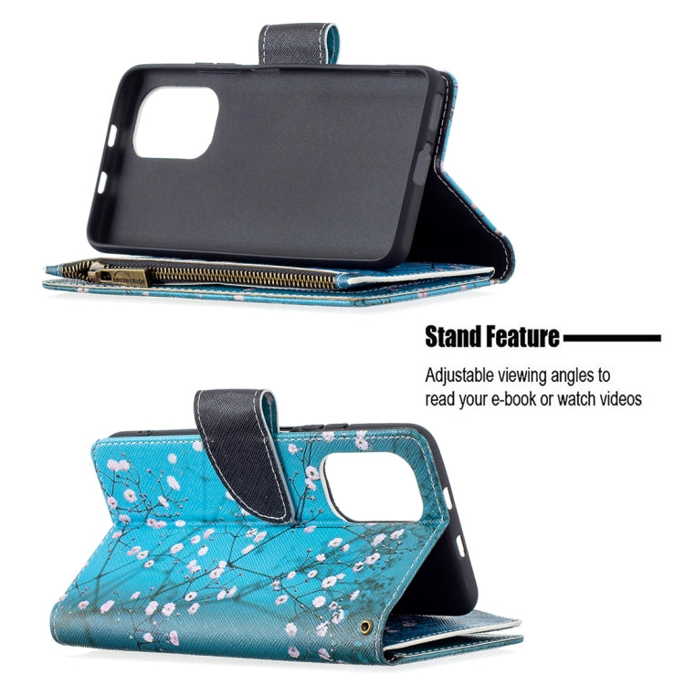 For Xiaomi Mi 11i / Poco F3 / Redmi K40 / K40 Pro Colored Drawing Pattern Zipper Horizontal Flip Leather Case with Holder & Card Slots & Wallet(Plum Blossom) - Xiaomi Cases by buy2fix | Online Shopping UK | buy2fix