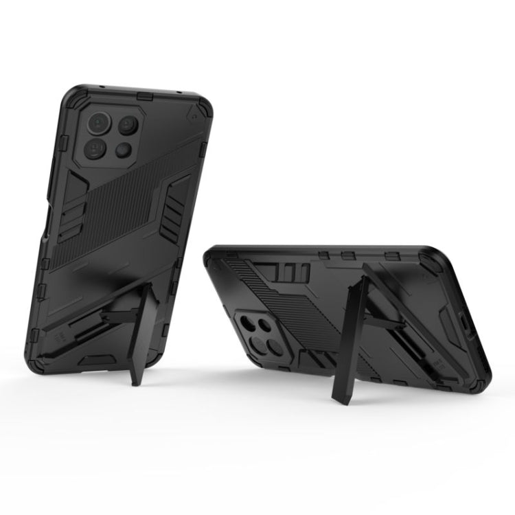 For Xiaomi Mi 11 Lite Punk Armor 2 in 1 PC + TPU Shockproof Case with Invisible Holder(Green) - Xiaomi Cases by buy2fix | Online Shopping UK | buy2fix