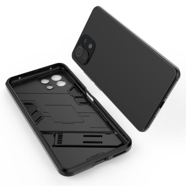 For Xiaomi Mi 11 Lite Punk Armor 2 in 1 PC + TPU Shockproof Case with Invisible Holder(White) - Xiaomi Cases by buy2fix | Online Shopping UK | buy2fix