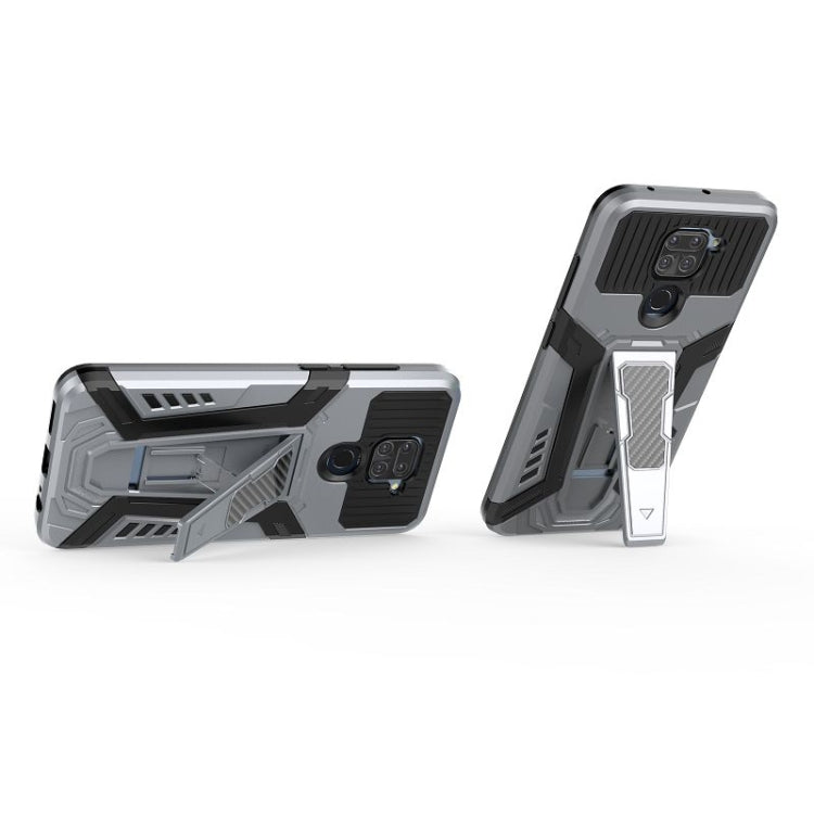 For Xiaomi Redmi Note 9 War Chariot Series Armor All-inclusive Shockproof PC + TPU Protective Case with Invisible Holder(Grey) - Xiaomi Cases by buy2fix | Online Shopping UK | buy2fix
