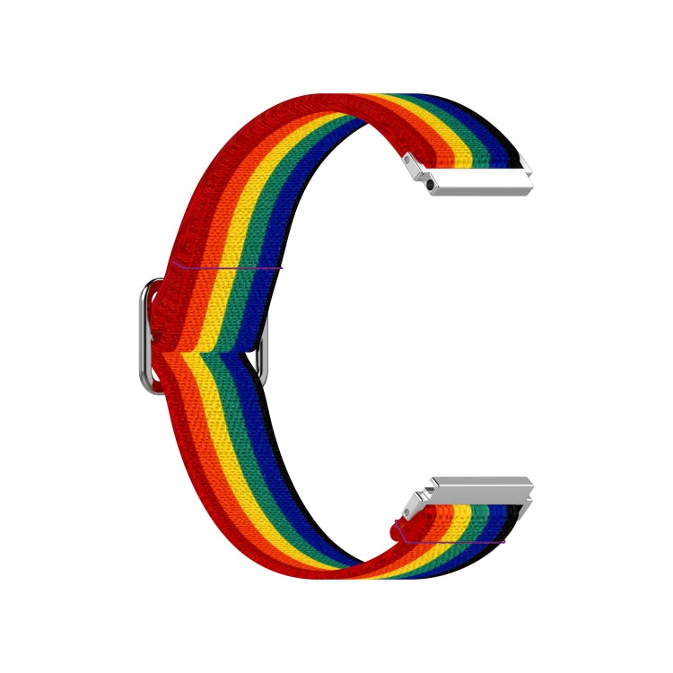 22mm For Galaxy Watch3 45mm/ Huawei Watch GT 2 Pro Adjustable Elastic Printing Watch Band(Rainbow) - Watch Bands by buy2fix | Online Shopping UK | buy2fix