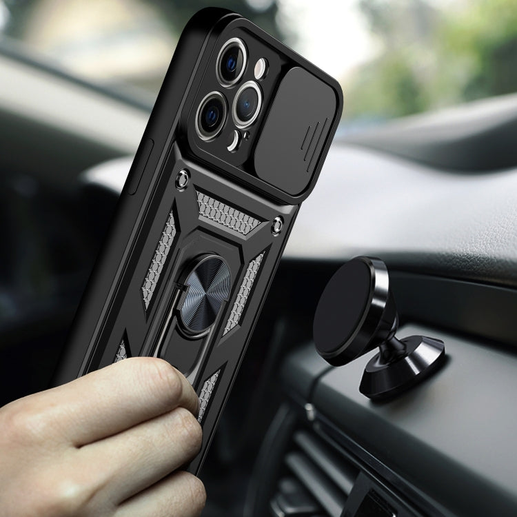 For iPhone 11 Pro Sliding Camera Cover Design TPU+PC Protective Case(Black) - iPhone 11 Pro Cases by buy2fix | Online Shopping UK | buy2fix