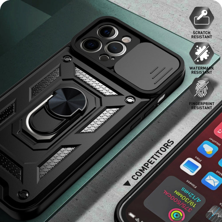 For iPhone 11 Pro Sliding Camera Cover Design TPU+PC Protective Case(Black) - iPhone 11 Pro Cases by buy2fix | Online Shopping UK | buy2fix