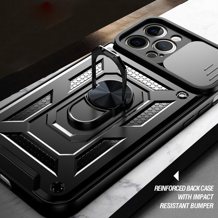 For iPhone 11 Pro Sliding Camera Cover Design TPU+PC Protective Case(Black) - iPhone 11 Pro Cases by buy2fix | Online Shopping UK | buy2fix