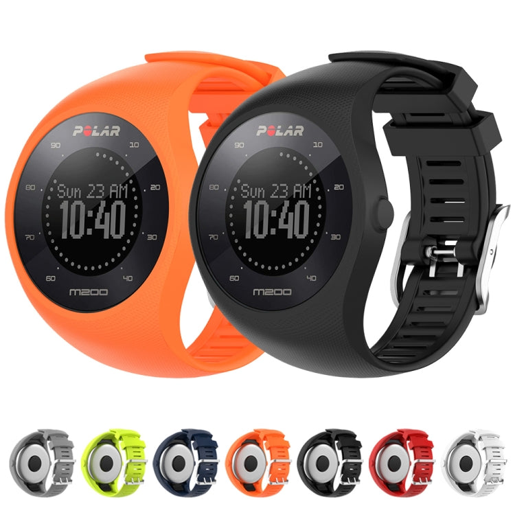 For POLAR M200 Texture Silicone Watch Band, One Size(Grey) by buy2fix