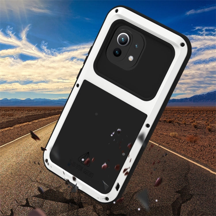 For Xiaomi Mi 11 LOVE MEI Metal Shockproof Waterproof Dustproof Protective Case without Glass(Black) - Xiaomi Cases by buy2fix | Online Shopping UK | buy2fix