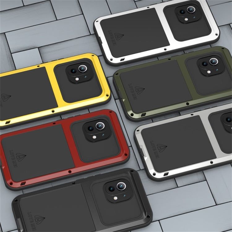 For Xiaomi Mi 11 LOVE MEI Metal Shockproof Waterproof Dustproof Protective Case without Glass(Black) - Xiaomi Cases by buy2fix | Online Shopping UK | buy2fix