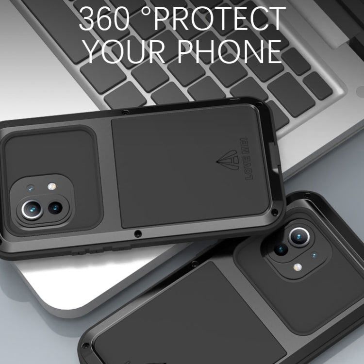 For Xiaomi Mi 11 LOVE MEI Metal Shockproof Waterproof Dustproof Protective Case without Glass(White) - Xiaomi Cases by buy2fix | Online Shopping UK | buy2fix