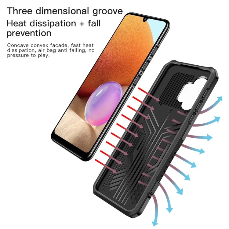 For Samsung Galaxy A32 4G Armor Warrior Shockproof PC + TPU Protective Case(Army Green) - Galaxy Phone Cases by buy2fix | Online Shopping UK | buy2fix