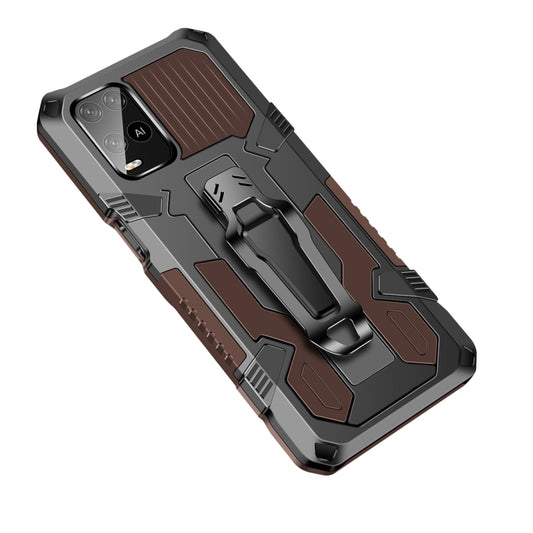 For OPPO A54 4G Armor Warrior Shockproof PC + TPU Protective Case(Coffee) by buy2fix