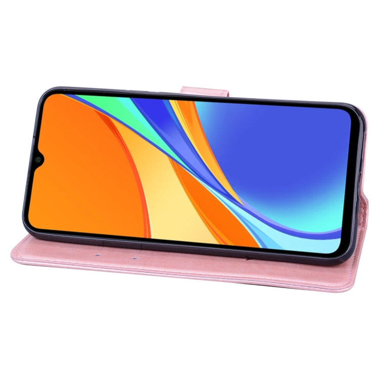 For Xiaomi Redmi 9T Rose Embossed Horizontal Flip PU Leather Case with Holder & Card Slots & Wallet(Rose Gold) - Xiaomi Cases by buy2fix | Online Shopping UK | buy2fix