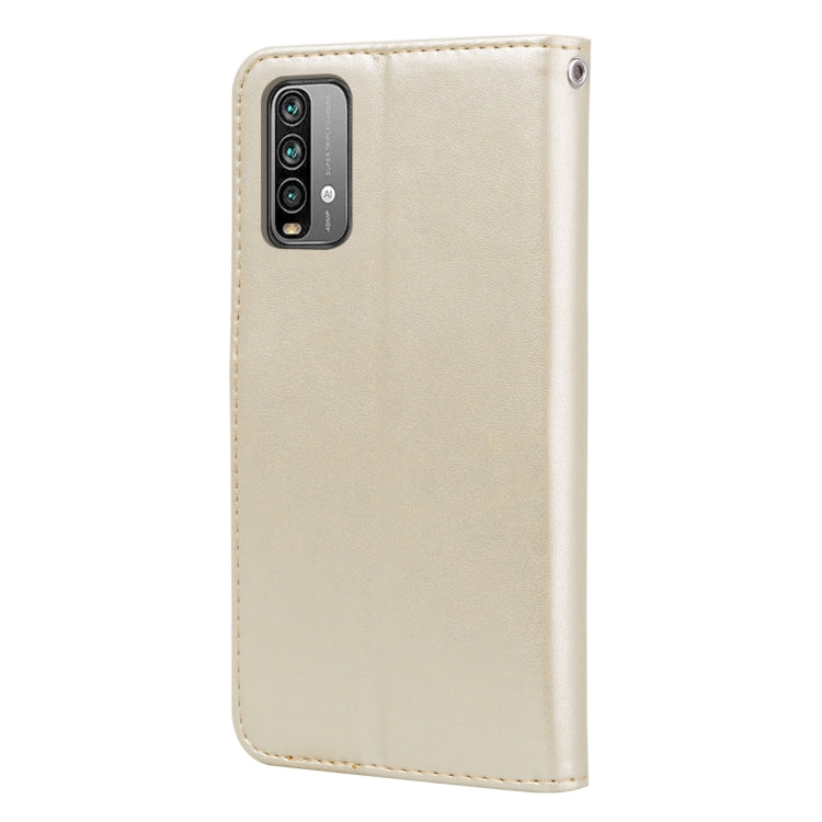 For Xiaomi Redmi 9T Rose Embossed Horizontal Flip PU Leather Case with Holder & Card Slots & Wallet(Gold) - Xiaomi Cases by buy2fix | Online Shopping UK | buy2fix