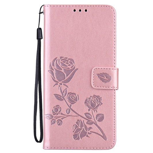 For Xiaomi Mi 11 Lite Rose Embossed Horizontal Flip PU Leather Case with Holder & Card Slots & Wallet(Rose Gold) by buy2fix