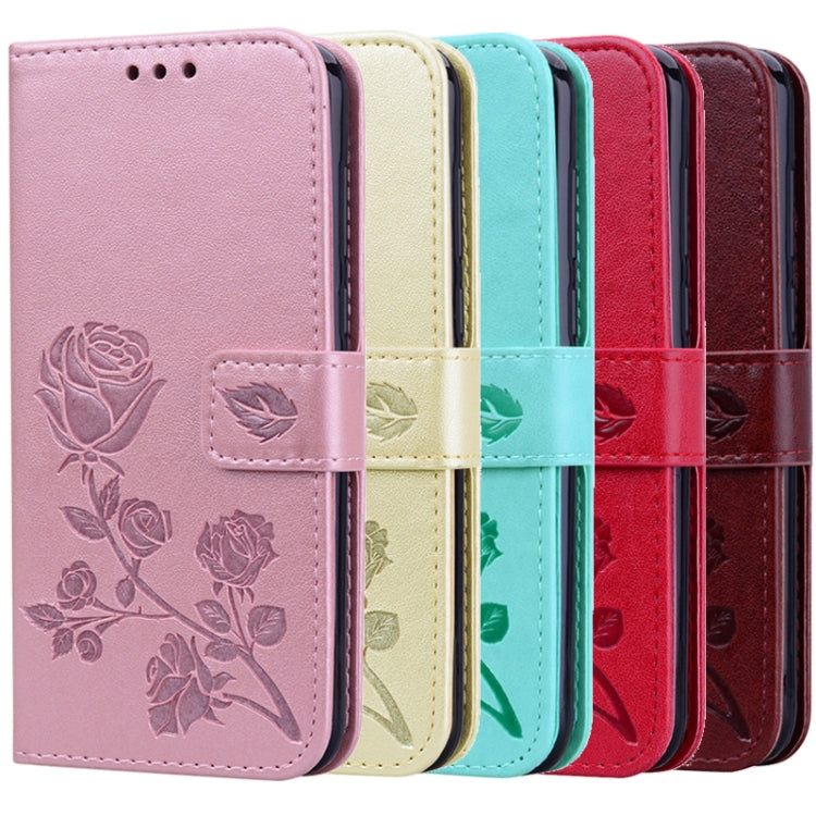 For Xiaomi Mi 11 Lite Rose Embossed Horizontal Flip PU Leather Case with Holder & Card Slots & Wallet(Brown) by buy2fix