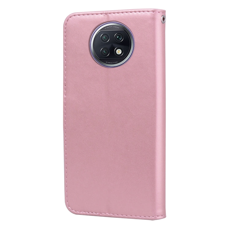 For Xiaomi Redmi Note 9T 5G Rose Embossed Horizontal Flip PU Leather Case with Holder & Card Slots & Wallet(Rose Gold) - Xiaomi Cases by buy2fix | Online Shopping UK | buy2fix