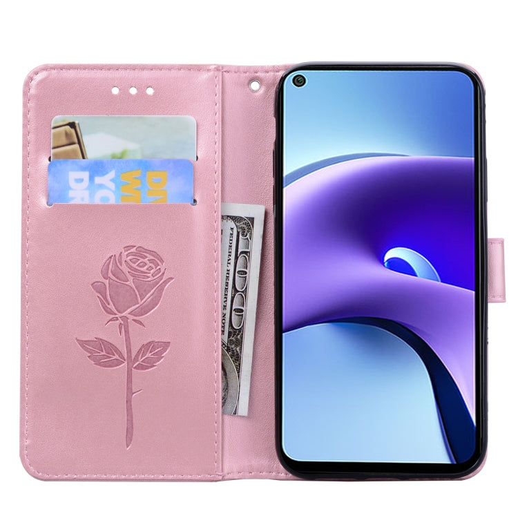 For Xiaomi Redmi Note 9T 5G Rose Embossed Horizontal Flip PU Leather Case with Holder & Card Slots & Wallet(Rose Gold) - Xiaomi Cases by buy2fix | Online Shopping UK | buy2fix