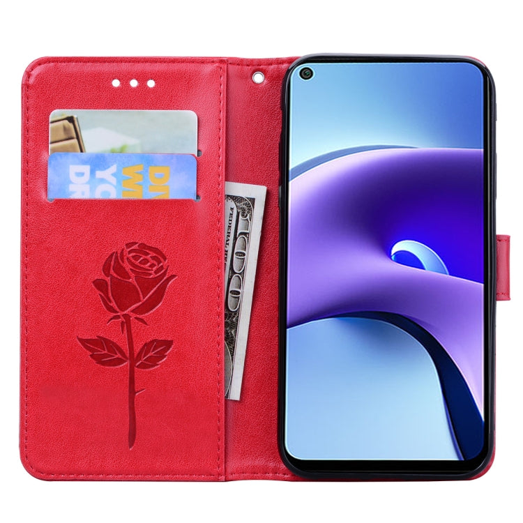 For Xiaomi Redmi Note 9T 5G Rose Embossed Horizontal Flip PU Leather Case with Holder & Card Slots & Wallet(Red) - Xiaomi Cases by buy2fix | Online Shopping UK | buy2fix