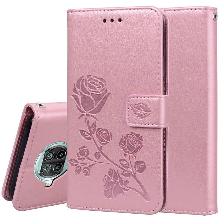 For Xiaomi Mi 10T Lite 5G Rose Embossed Horizontal Flip PU Leather Case with Holder & Card Slots & Wallet(Rose Gold) - Xiaomi Cases by buy2fix | Online Shopping UK | buy2fix