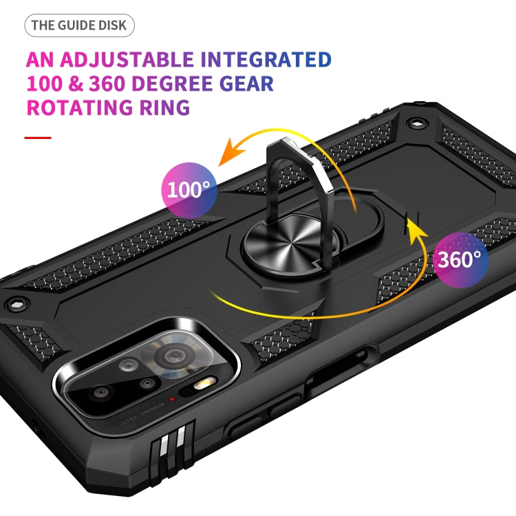 For Xiaomi Redmi Note 10 / Note 10s Shockproof TPU + PC Protective Case with 360 Degree Rotating Holder(Black) - Xiaomi Cases by buy2fix | Online Shopping UK | buy2fix