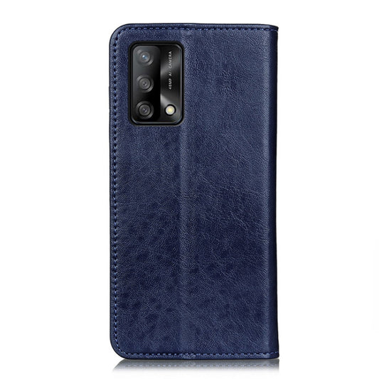 For OPPO F19 / A74 4G Magnetic Crazy Horse Texture Horizontal Flip Leather Case with Holder & Card Slots & Wallet(Blue) by buy2fix