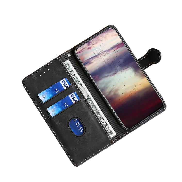 For Xiaomi Pocophone F1 Stitching Skin Feel Magnetic Buckle Horizontal Flip PU Leather Case with Holder & Card Slots & Wallet(Black) - Xiaomi Cases by buy2fix | Online Shopping UK | buy2fix