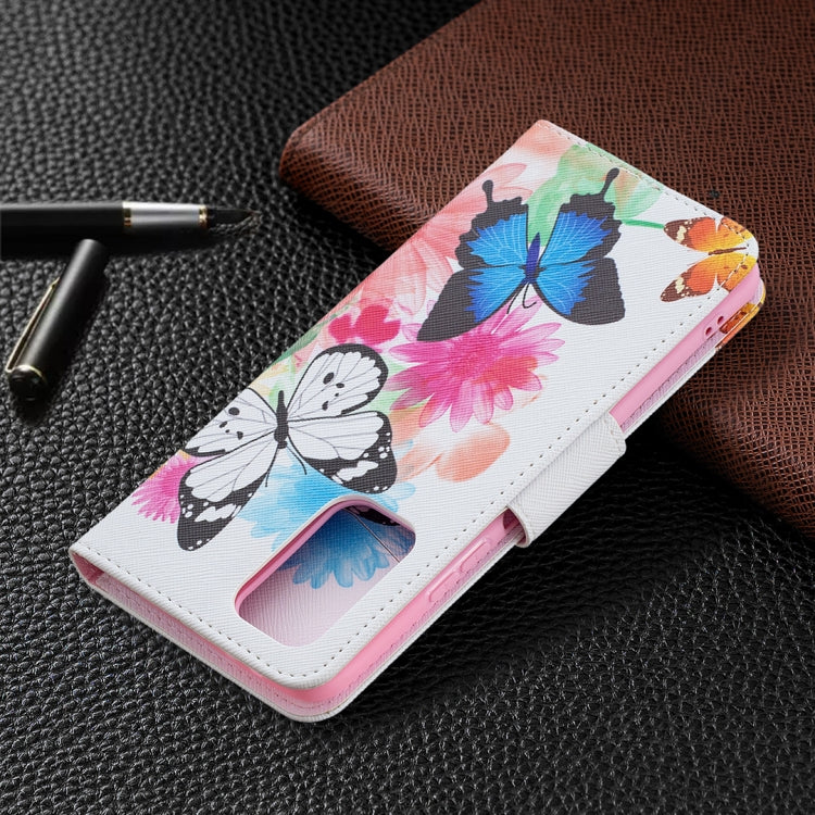 For Xiaomi Redmi Note 10 Pro Colored Drawing Pattern Horizontal Flip Leather Case with Holder & Card Slots & Wallet(Butterflies) by buy2fix