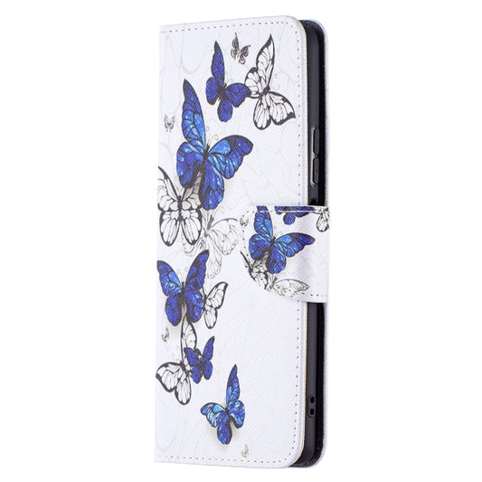 For Xiaomi Redmi Note 10 Pro Colored Drawing Pattern Horizontal Flip Leather Case with Holder & Card Slots & Wallet(Blue Butterflies) by buy2fix