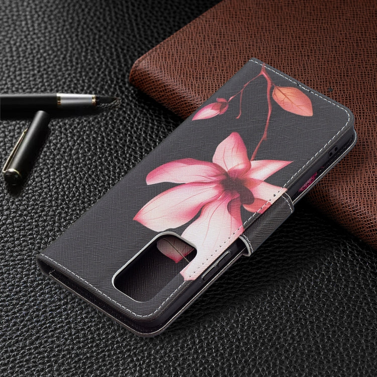 For Xiaomi Redmi Note 10 Pro Colored Drawing Pattern Horizontal Flip Leather Case with Holder & Card Slots & Wallet(Lotus) by buy2fix