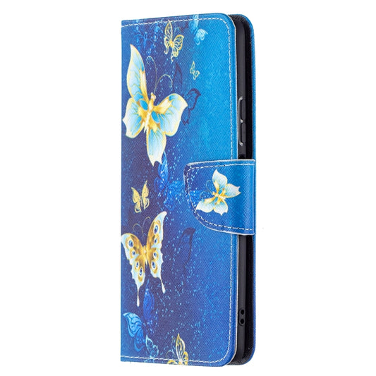 For Xiaomi Redmi Note 10 Pro Colored Drawing Pattern Horizontal Flip Leather Case with Holder & Card Slots & Wallet(Gold Butterfly) by buy2fix