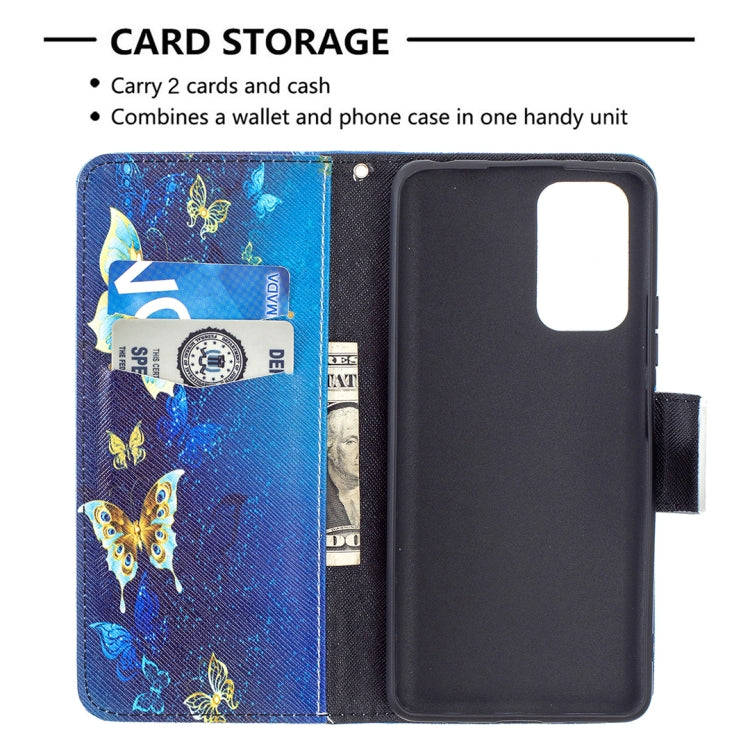 For Xiaomi Redmi Note 10 Pro Colored Drawing Pattern Horizontal Flip Leather Case with Holder & Card Slots & Wallet(Gold Butterfly) - Xiaomi Cases by buy2fix | Online Shopping UK | buy2fix