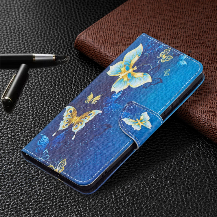 For Xiaomi Redmi Note 10 Pro Colored Drawing Pattern Horizontal Flip Leather Case with Holder & Card Slots & Wallet(Gold Butterfly) - Xiaomi Cases by buy2fix | Online Shopping UK | buy2fix