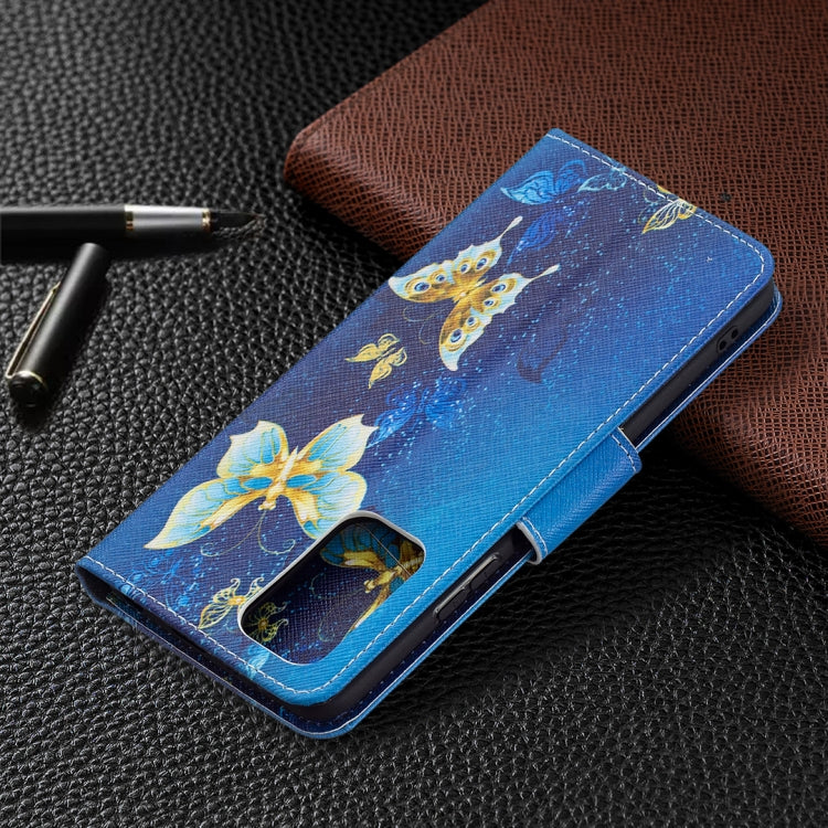 For Xiaomi Redmi Note 10 Pro Colored Drawing Pattern Horizontal Flip Leather Case with Holder & Card Slots & Wallet(Gold Butterfly) - Xiaomi Cases by buy2fix | Online Shopping UK | buy2fix